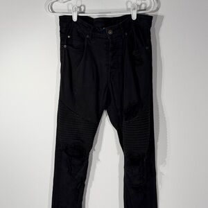 H&M Men's Distressed Black Skinny Jeans